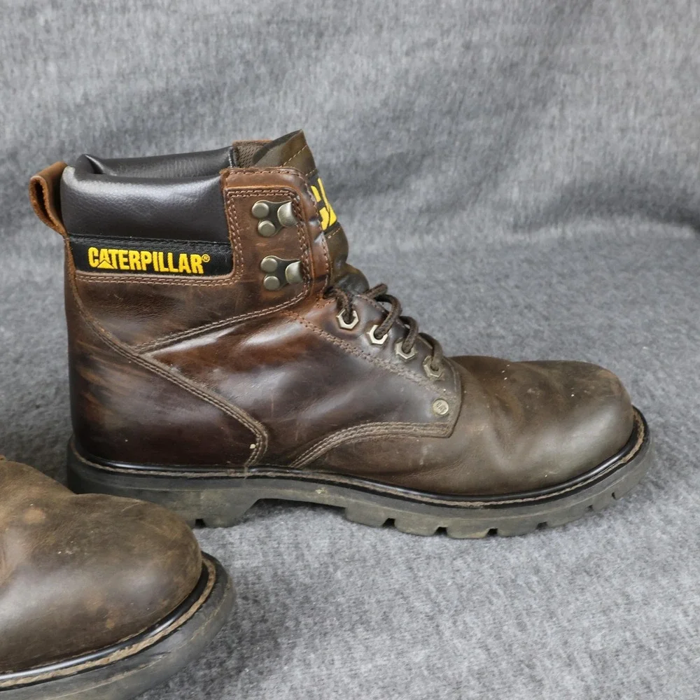 Caterpillar Boots Mens Size 13 Brown Leather Walking Machines Work Hiking Ankle